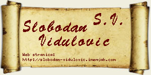 Slobodan Vidulović vizit kartica